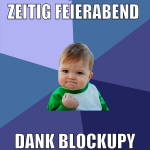 Zeitig Feierabend  dank blockupy