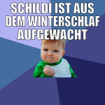 schildi ist aus dem winterschlaf aufgewacht