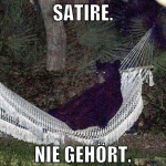 satire. nie gehört.