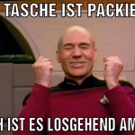Die Tasche ist packiert  Gleich ist es losgehend a